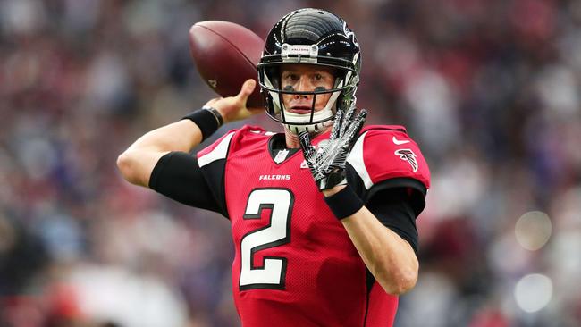 Matt Ryan and his high-powered offence are out to put plenty of points on the Patriots. Picture: Getty