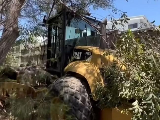 A construction roller stolen from a Gold Coast work site. Picture: 7News.