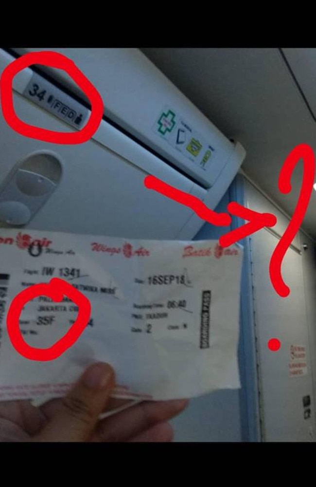 Something wasn't quite right about her ticket. Picture: Satwika Ika/Facebook