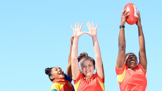 The Suns bid for a AFL Women’s team also included a commitment to selecting graduates from AFL Cape York House for Girls to play for the Suns. Shantel Ripia, Grace Perry and Kitara Farrar are looking forward to the opportunity.