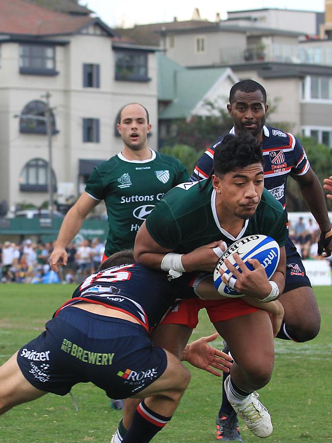 Late Latunipalu breaking through the Easts’ defence. Picture: Danny Aarons