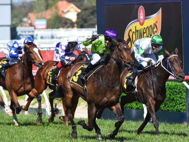 Kerrin McEvoy and Global Glamour take out the Thousand Guineas. Picture: Getty Images