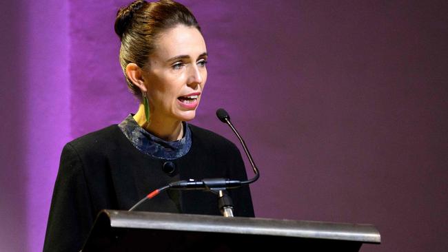 Jacinda Ardern speaking during a Service of Celebration for Queen Elizabeth II's platinum jubilee at Wellington Cathedral of St Paul. Picture: AFP.