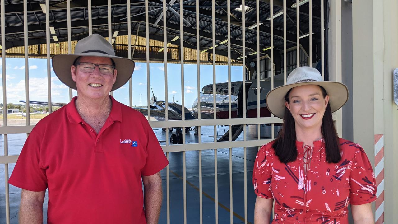 ELECTION PROMISE: Labor candidates for Keppel Brittany Lauga and Rockhampton Barry O'Rourke said a re-elected Labor Government would sign up to a 10-year partnership with the Royal Flying Doctor Service to continue their lifesaving work.