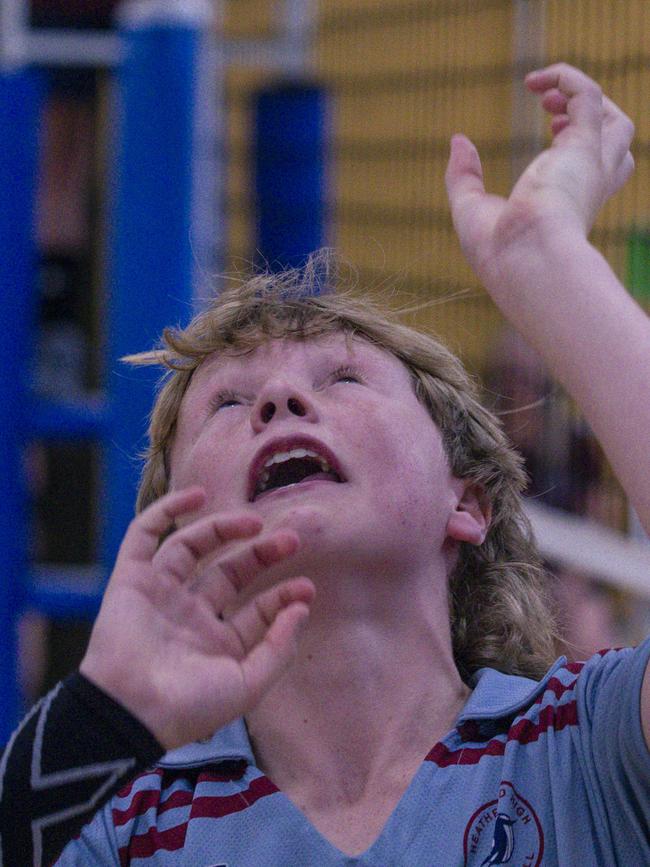 The Australian Volleyball Schools Cup is being played at the Gold Coast Sports and Leisure Centre in Carrara. Picture: Glenn Campbell