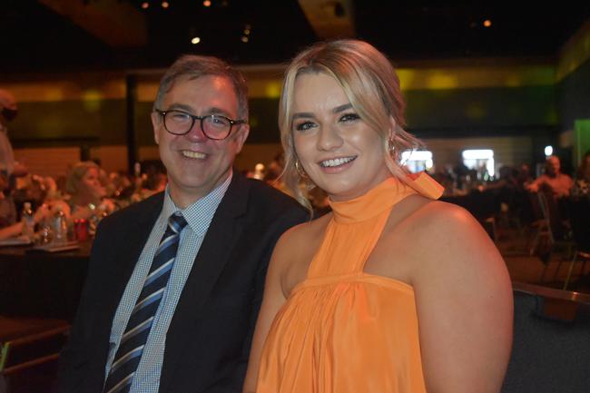 Michael Thomson and Madeleine Connors at the 2022 Mackay Australia Day Awards at the MECC on January 25. Picture: Lillian Watkins