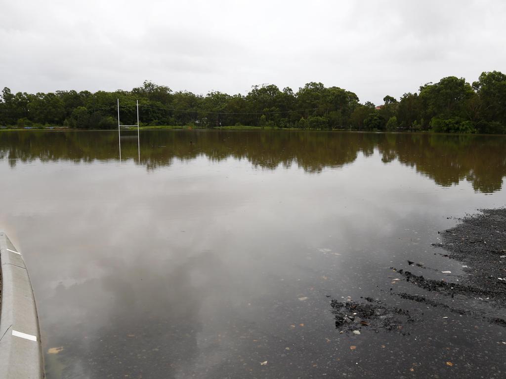 The Titans training field under water. Picture: Tertius Pickard