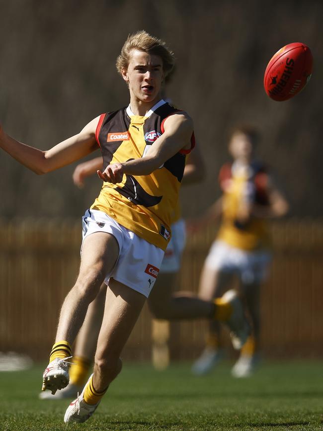 Dandenong top-ager Benjamin Hopkins has been part of the Vic Country set-up earlier this season. (Photo by Daniel Pockett/AFL Photos/via Getty Images)