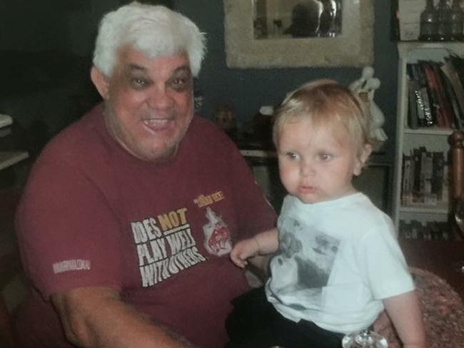 Billy with his Poppy and rugby league Immortal Arthur Beetson.