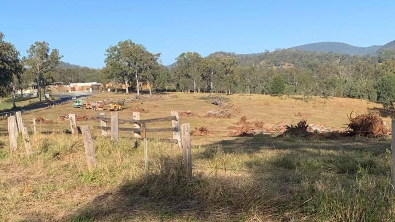 Ten hectares cleared recently at Pie Creek for a subdivision.