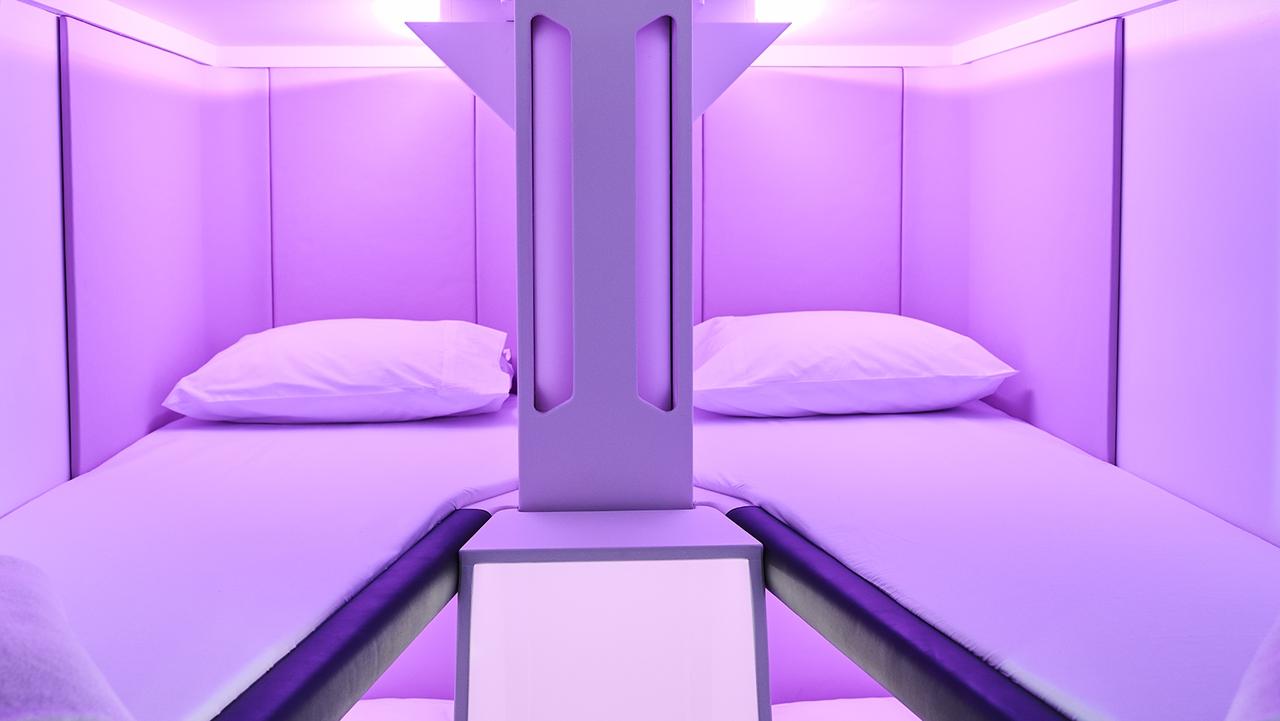 Air New Zealand economy passengers will be able to book the sleeping pods for an extra cost. Picture: Supplied