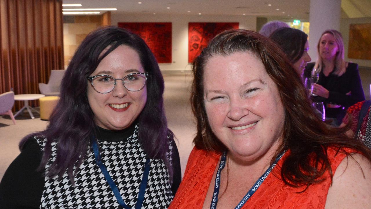 Khama Gilchrist and Nance Haxton at Women in Media conference at Bond University, Robina. Pic: Regina King