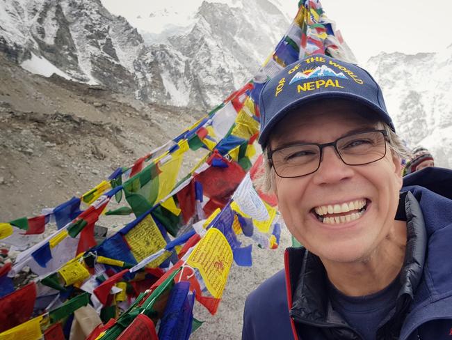 Lee Nuttall at Everest Base Camp. Photo supplied for Redcliffe Herald