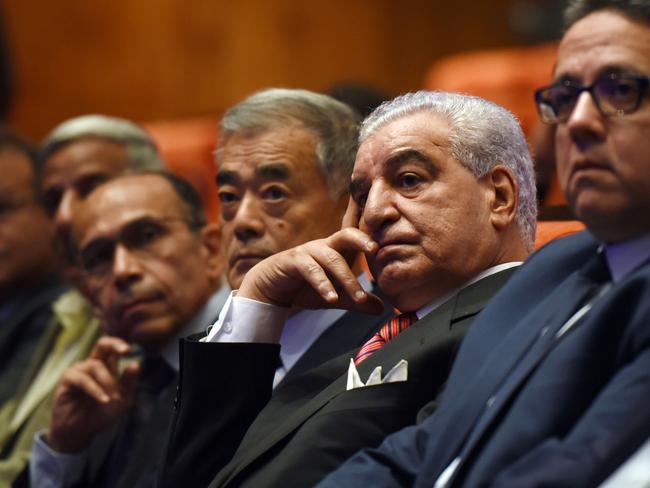 Egyptian archeologist and former minister Zahi Hawass listens during the 2nd Tutankhamun Grand Egyptian Museum (GEM) conference on May 8, 2016 at the National Museum of Egyptian Civilization. Picture: AFP