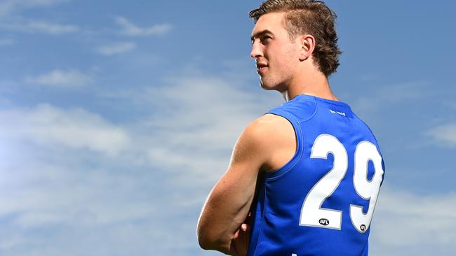 Draftee Will Phillips will wear Brent Harvey’s old No.29 guernsey at the Kangaroos. Picture: Getty