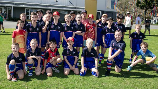 The Ormeau Bulldogs before the Gold Coast Swans take on the Sydney Swans at People First Stadium, Carrara. Picture: Glen Campbell