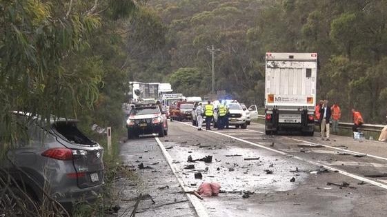 The car involved in the head-on collision. PICTURE: TVSN