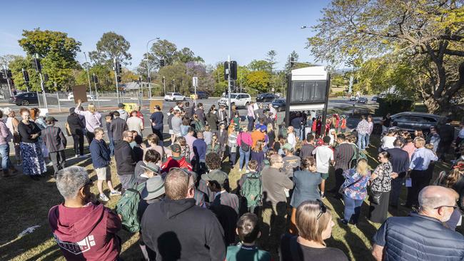 St Paul’s School parents, teachers and students demand the reinstatement of principal Paul Browning.