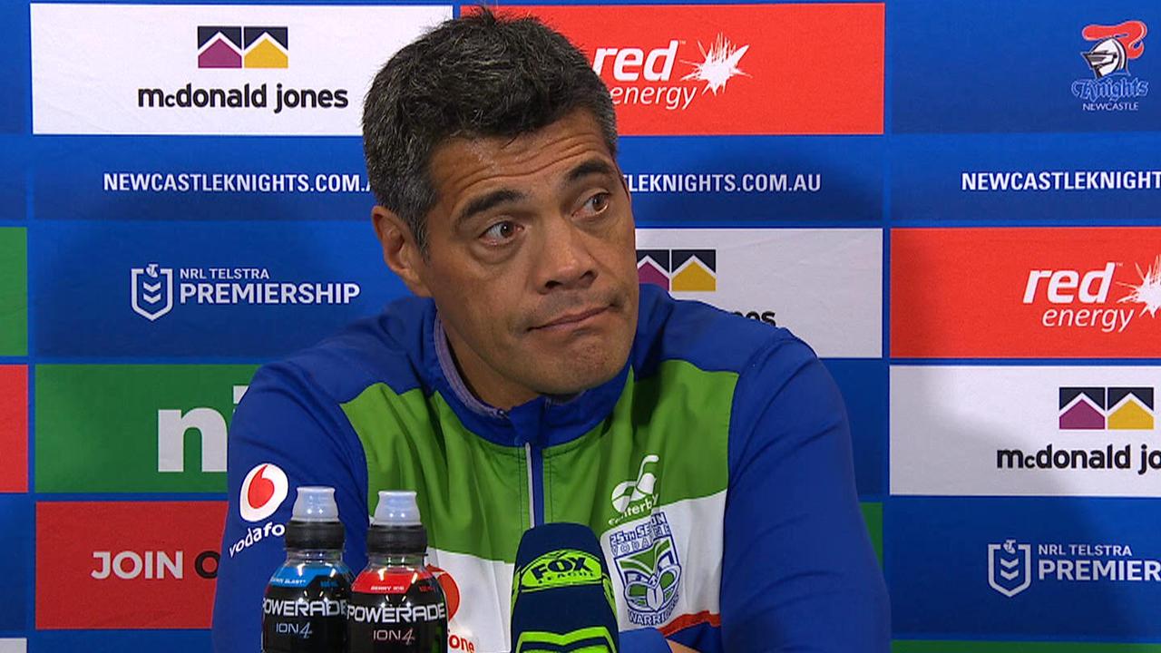 Stephen Kearney addresses the media after the Warriors win