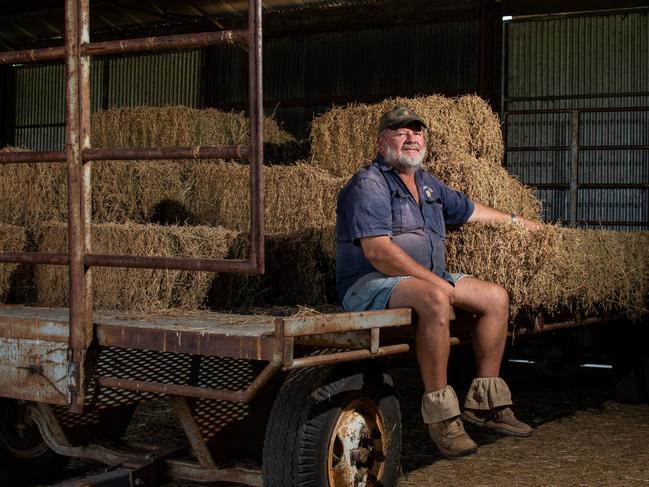 Lockyer Valley lucerne grower Lance Pollock, of Pollock Farms, at Winwill. PHOTO: ALI KUCHEL