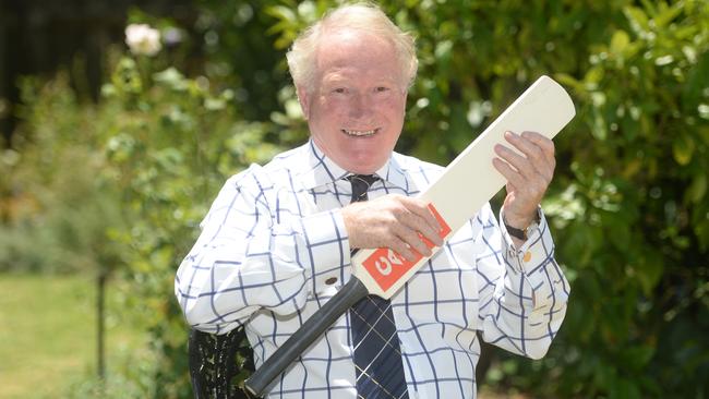 Geoffrey Tamblyn celebrates his 2014 OAM for services to cricket. Picture: Susan Windmiller