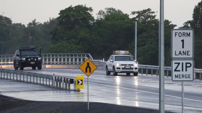 A cyclist was hit by a truck on the Smithfield bypass just weeks after it opened. Picture: Brendan Radke