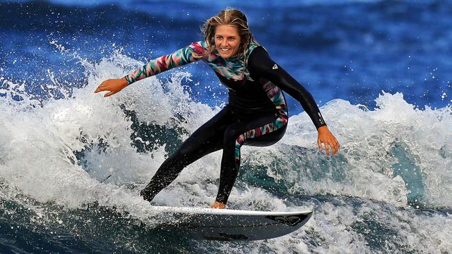 14/04/17 Aussie surfer Stephanie Gilmore during a lay-day at the Rip Curl pro at Bells Beach. Aaron Francis/The Australian