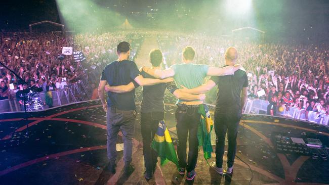 Coldplay kicked off their world tour in South America in April. Picture: Supplied.