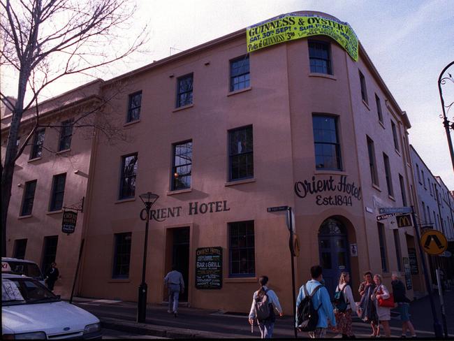 The Orient Hotel at The Rocks, the scene of the alleged incident.