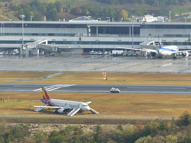 Lucky escape ... About 20 people received minor injuries, officials said. Pic: Muneyuki Tomari/Kyodo News