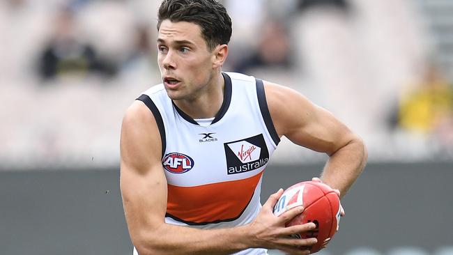 Josh Kelly ins action for Greater Western Sydney. Picture: AAP