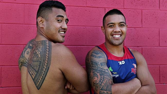 Reds pair Sef Fa’agase and Duncan Paia’aua. Picture: Annette Dew
