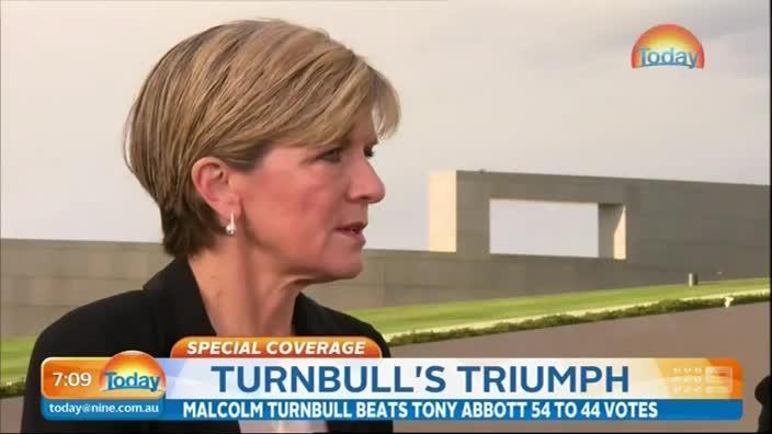 Julie Bishop gets emotional over leadership spill