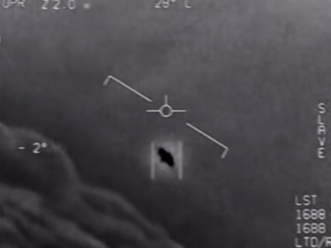 Unclassified video of a Navy UFO encounter. Picture: Department of Defense