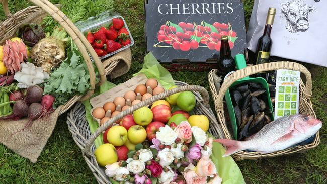 Some of the produce and proteins available from properties in the Get Fresh at the Farm Gate guide. Picture: Janine Eastgate