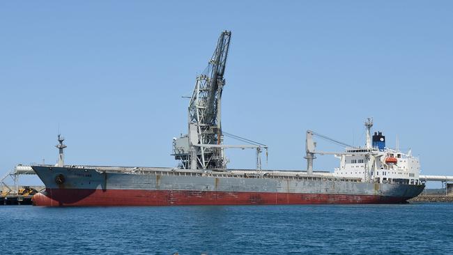 The MV Portland in Portland harbour in Victoria. Picture: Robin Sharrock