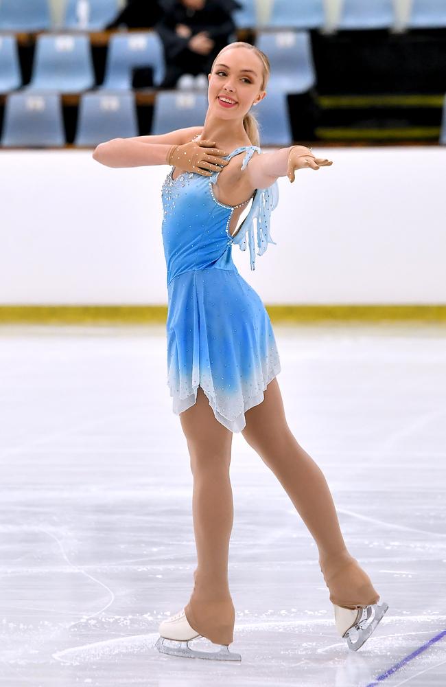 Ashley Colliver from SA Australian Figure Skating Championships in Brisbane. Thursday December 1, 2022. Picture, John Gass