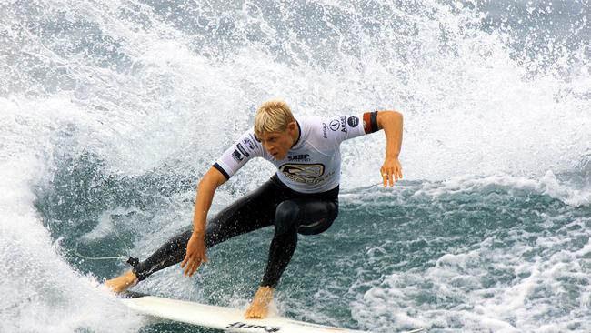 Surfer Mick Fanning in action during Rip Curl Pro, Bells Beach, Torquay, Victoria in 2002