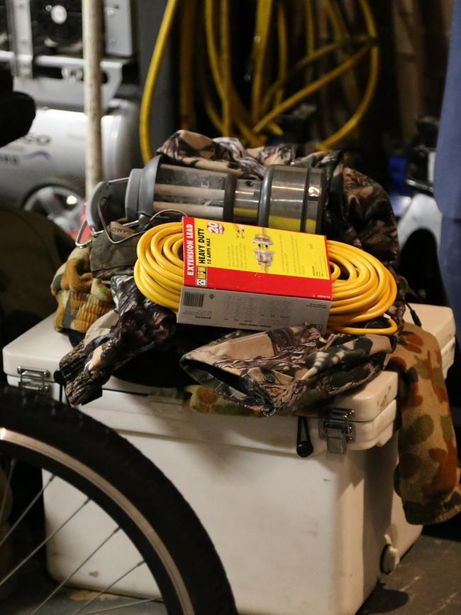 Items seized by police at Johnson’s home.