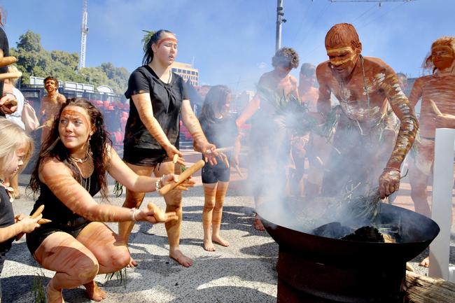 The Taste of Tasmania. Welcome to country ceremony by NITA before the official opening. Picture: EDDIE SAFARIK