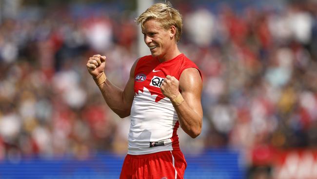 Isaac Heeney is in career-best form after earning more midfield minutes this season. Photo by Phil Hillyard