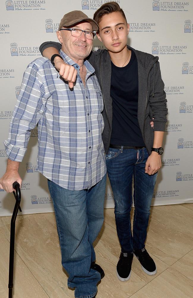 Phil and Nick Collins in Miami two years ago. Picture: Getty Images