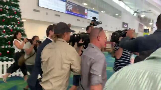 Outback Wrangler star Matt Wright lands at Darwin Airport