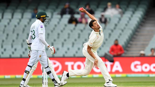 Mitchell Starc sent a warning to New Zealand’s batsmen. Picture: William West/AFP