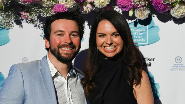 Dr Tatiana Soares da Costa pictured with Shaun Gaskin at The Advertiser’s 2023 Women of the Year Awards. Picture: Naomi Jellicoe