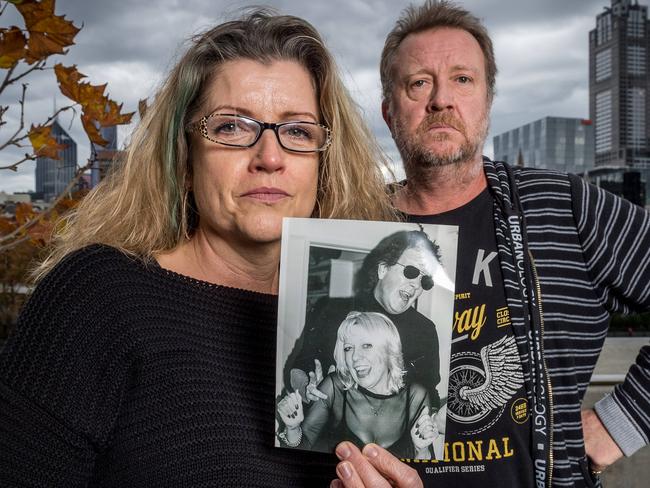 Many and Andre Hodson, Terence and Christine Hodson's children. Terence and Chrstine Hodson were murdered in 2004 during the underworld gangland wars. Picture: Jake Nowakowski