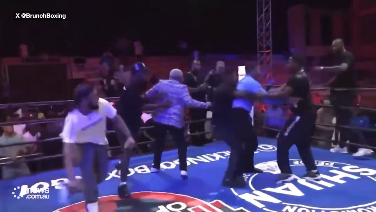 Shocking moment referee is attacked in ring