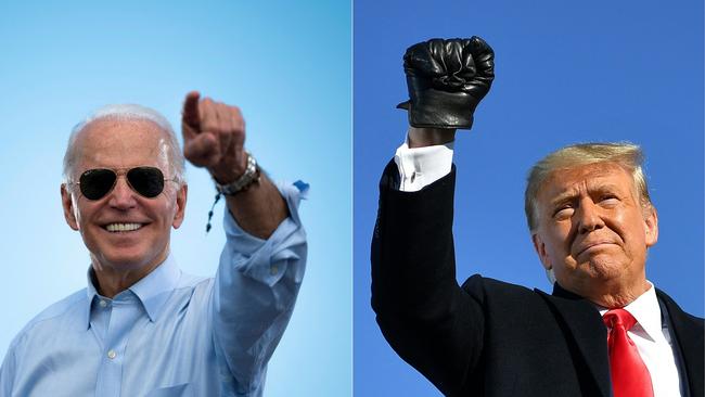 US President Joe Biden, left, and Donald Trump. Picture: AFP