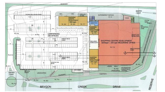 Plans for a new Woolworths store on Brygon Creek Drive in Upper Coomera.