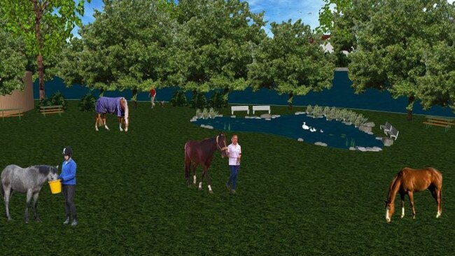 Artist impression of the future of Black Swan Lake at Bundall, sent to Turf Club members in a recent newsletter.